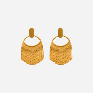 Fan-shaped Tassel Earrings