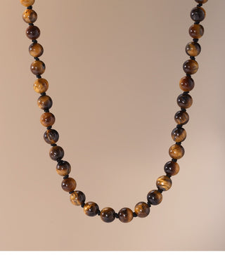 Sunset Sands: Natural Gemstone Beaded Necklace