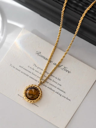 Amber Radiance Gemstone Necklace