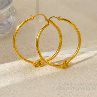 Chic Knot Hoops Earrings