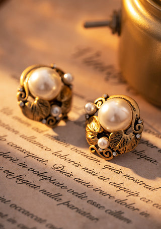 Timeless Pearl Petal Earrings