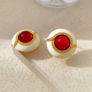 Gaze of Ruby Earrings