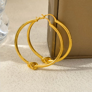 Chic Knot Hoops Earrings