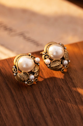 Timeless Pearl Petal Earrings