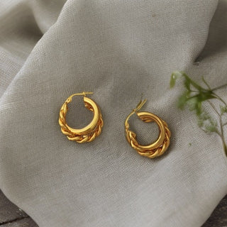 Spiral Duo Layer Earrings