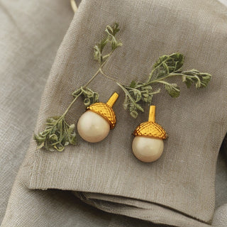 Pinecone Pearl Earrings